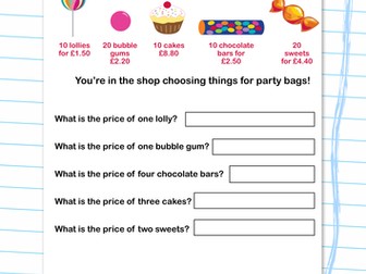 Solving money word problems using division