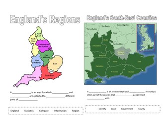 Englands Regions And Counties