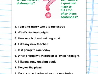 Question marks practice