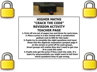 Higher Maths: Active Lesson Ideas