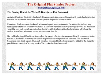 Flat Stanley bookmark