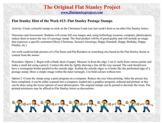 Flat Stanley postage stamps