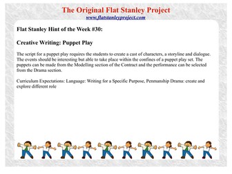 Flat Stanley puppet play