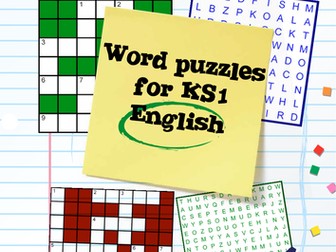 Word puzzles for Key Stage 1 English