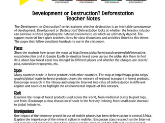 Deforestation: Development or Destruction?