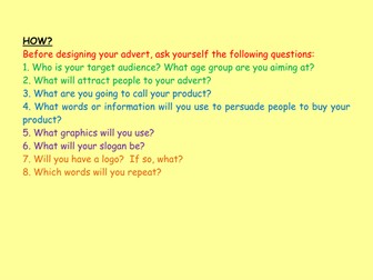 Advertising every day items.