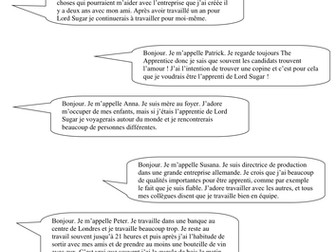 The Apprentice- introduction to conditional tense