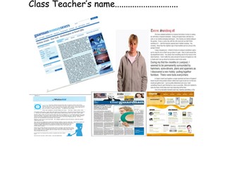 Reflection booklets for AQA Unit 1 English exam