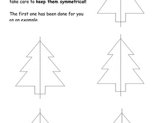 Christmas Symmetry Worksheets