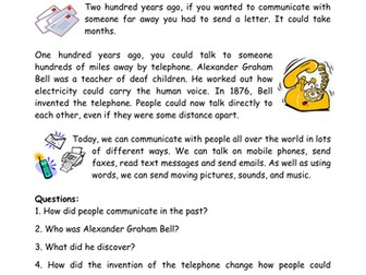 Reading Comprehension -Long Distance Communication
