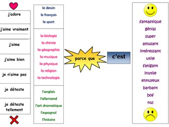 French subjects, extending opinions and writing