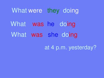 Practice on the Past Continuous Tense