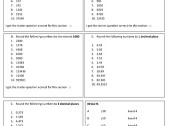 Rounding Worksheet