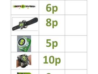 Superhero addition & subtraction & money