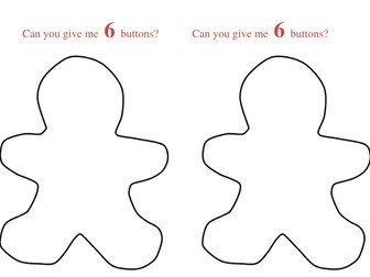 Gingerbread man number activities