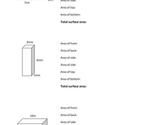 Surface Area of Cuboids