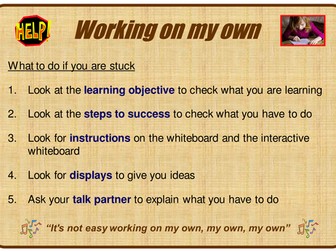 What to do if you are stuck guided work help