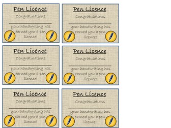 Handwriting Pen Licence!