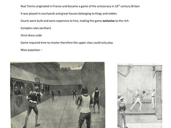 Case studies OCR A level PE Historical studies