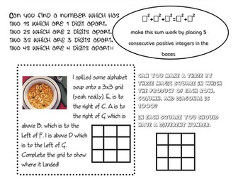 Maths Group Challenges Puzzle Sheets