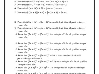 Algebraic Proof GCSE/KS4Higher A/A* with Solutions