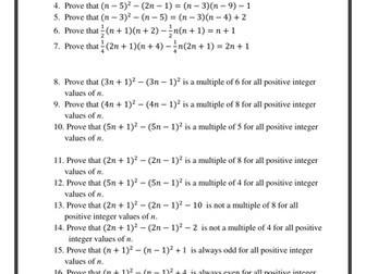 Algebraic Proof GCSE/KS4Higher A/A* with Solutions