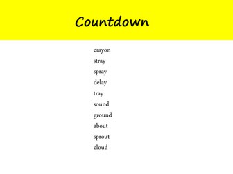 COUNTDOWN powerpoint for Phase 5 phonics