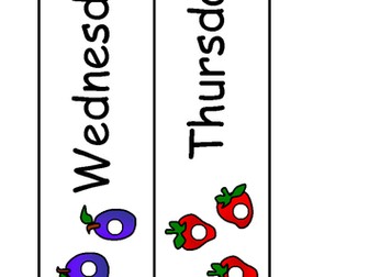 Hungry Caterpillar days of the week