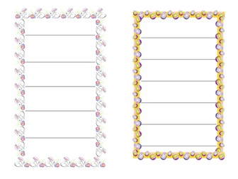 Easter border writing frames