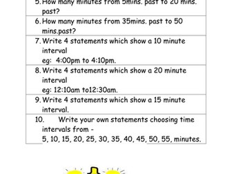 Time to nearest 5 minutes