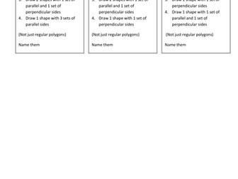 Parallel and perpendicular - linked to 2D shapes