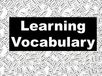 IDEAS FOR VOCAB LEARNING