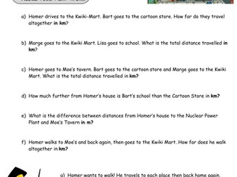 Simpsons - Springfeld Distances