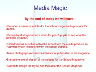 Taster Day Media Studies GCSE