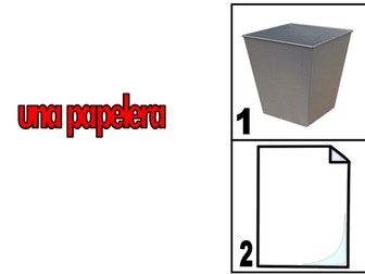 Classroom items vocabulary practice - matching