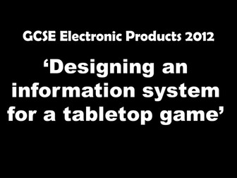 GCSE AQA Electronic products design theme 2012