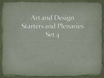 Art and Design Starters Set 4