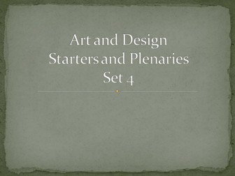 Art and Design Starters Set 4