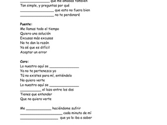 Edurne - Aquí se terminó - canción - Preterite