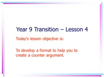 Persuasive Texts - Analysing a Counterarguement