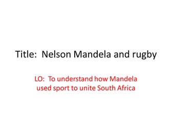 Apartheid Controlled Ass. - Mandela & Sport Lesson