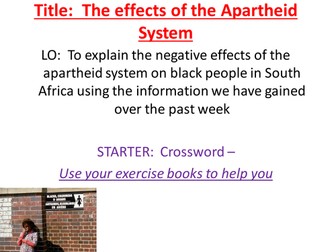 Apartheid Controlled Ass. - Negative Effects