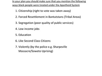 Apartheid Controlled Assessment - Planning