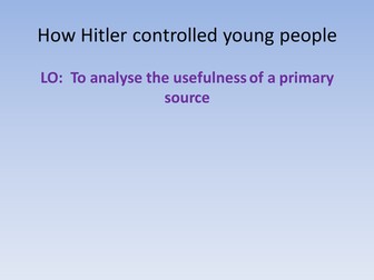How Hitler Controlled The Youth population lesson
