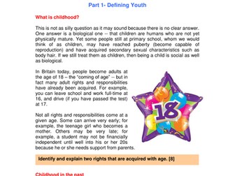 B672 Sociology of Youth Revision Sheet