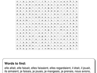 Worksheet and associated wordsearch