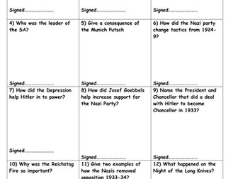 Team Bingo: Rise of the Nazis