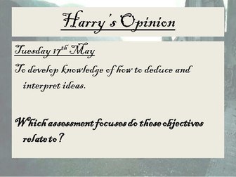 Harry Potter – Chapter 2 & 3 - Opinion