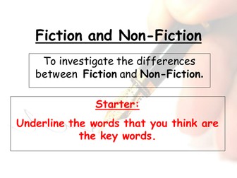 Non Fiction Writing - Is It Non Fiction?