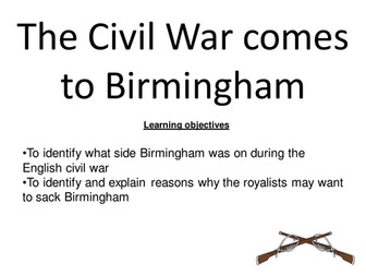 THe English Civil War comes to Birmingham